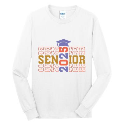 Senior 2025 Front And Back Design Tall Long Sleeve T-Shirt
