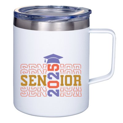 Senior 2025 Front And Back Design 12oz Stainless Steel Coffee Mug