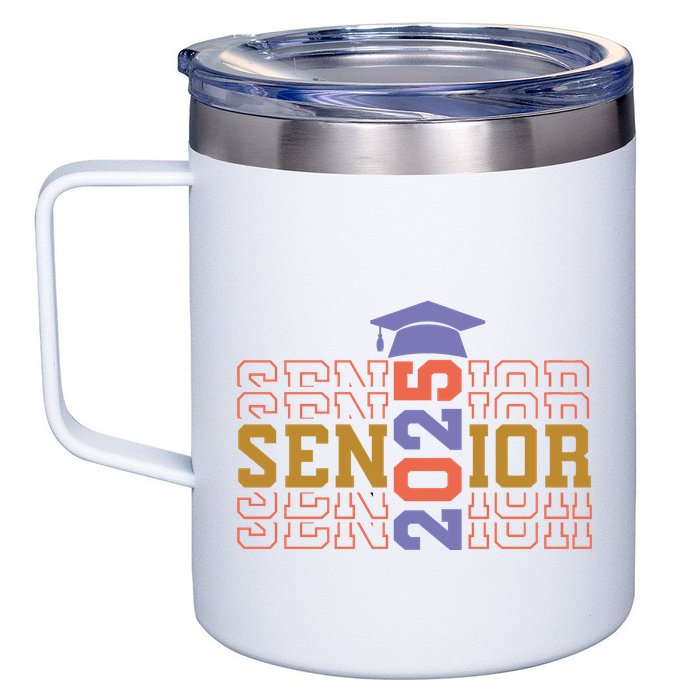 Senior 2025 Front And Back Design 12oz Stainless Steel Coffee Mug