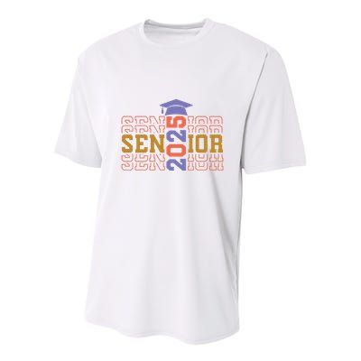 Senior 2025 Front And Back Design Youth Performance Sprint T-Shirt