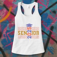Senior 2025 Front And Back Design Womens Tank Top