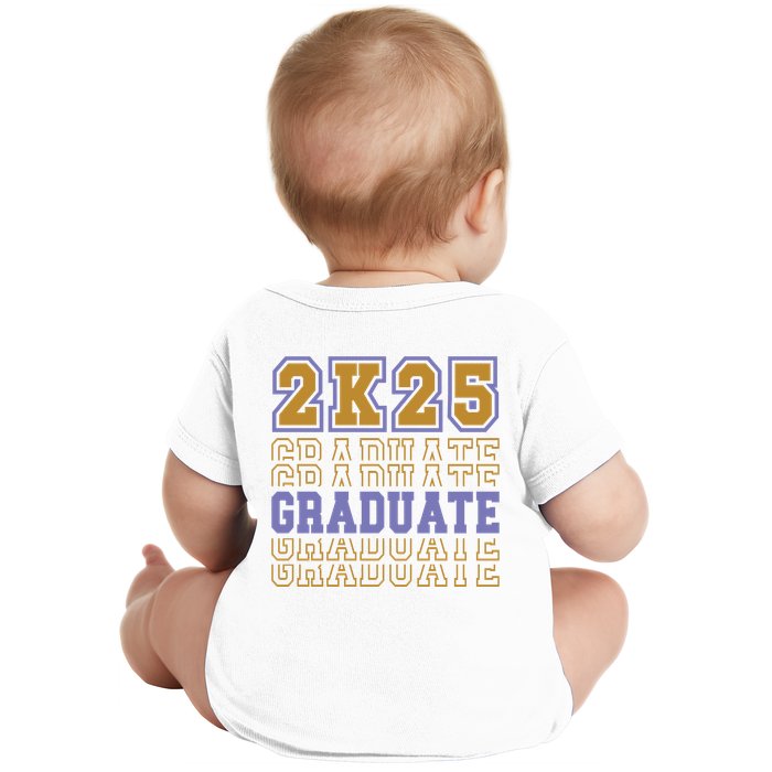 Senior 2025 Front And Back Design Baby Bodysuit