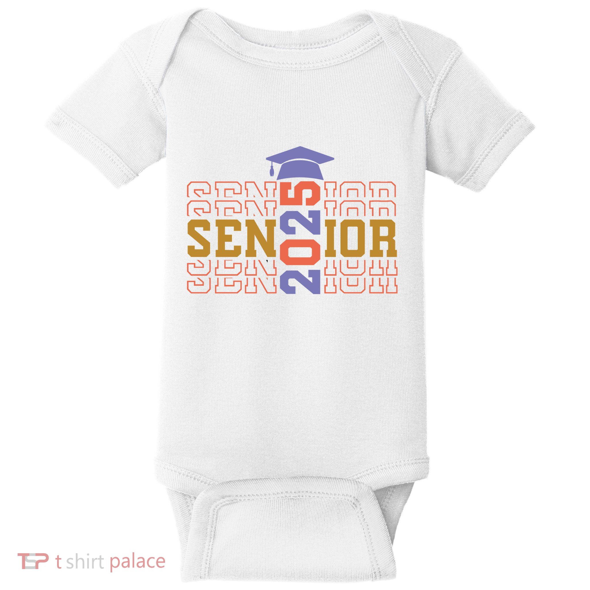 Senior 2025 Front And Back Design Baby Bodysuit