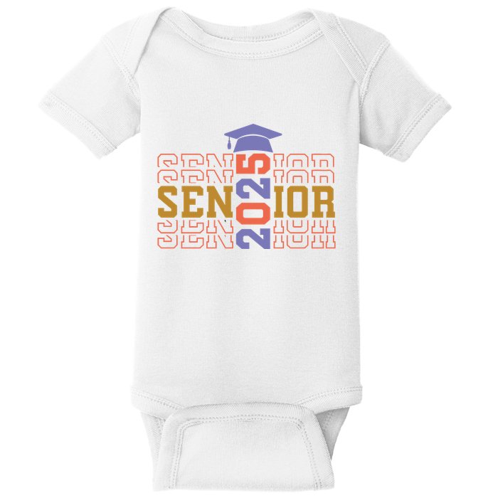 Senior 2025 Front And Back Design Baby Bodysuit