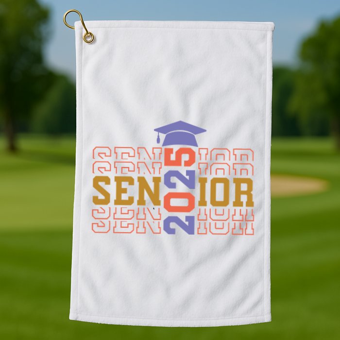 Senior 2025 Front And Back Design Golf Towel
