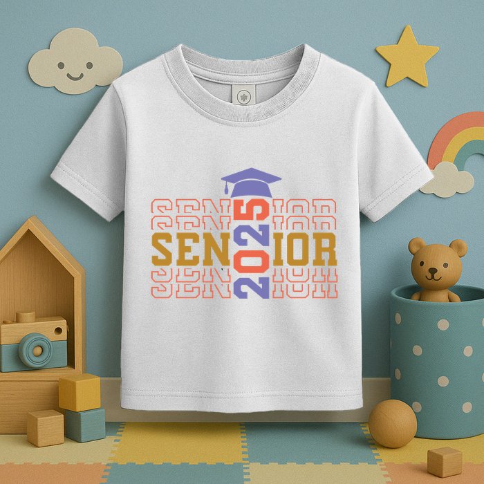 Senior 2025 Front And Back Design Toddler T-Shirt