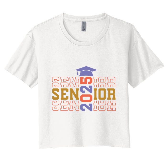 Senior 2025 Front And Back Design Crop Top