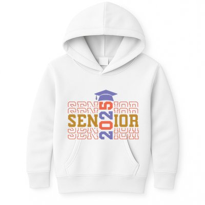 Senior 2025 Front And Back Design Kids Hoodie