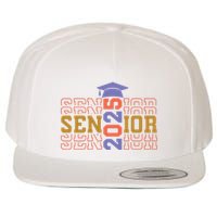 Senior 2025 Front And Back Design Wool Snapback Cap