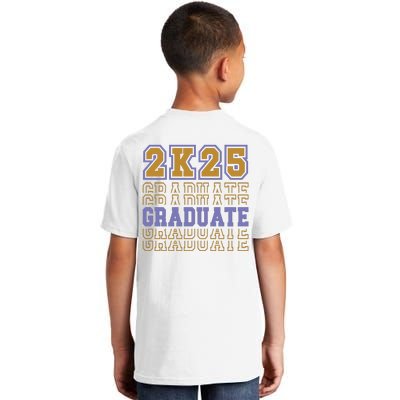 Senior 2025 Front And Back Design Kids T-Shirt