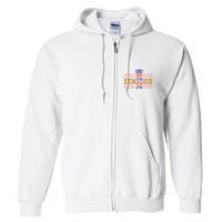 Senior 2025 Front And Back Design Full Zip Hoodie
