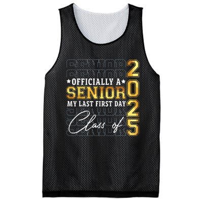 Senior 2025 Graduation My Last First Day Of Class Of 2025 Mesh Reversible Basketball Jersey Tank