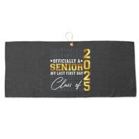 Senior 2025 Graduation My Last First Day Of Class Of 2025 Large Microfiber Waffle Golf Towel