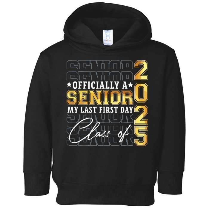 Senior 2025 Graduation My Last First Day Of Class Of 2025 Toddler Hoodie