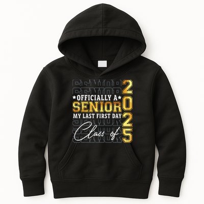 Senior 2025 Graduation My Last First Day Of Class Of 2025 Kids Hoodie