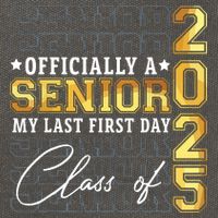 Senior 2025 Graduation My Last First Day Of Class Of 2025 Cotton Canvas Backpack
