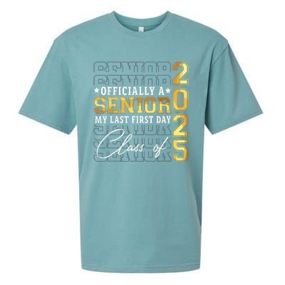 Senior 2025 Graduation My Last First Day Of Class Of 2025 Sueded Cloud Jersey T-Shirt