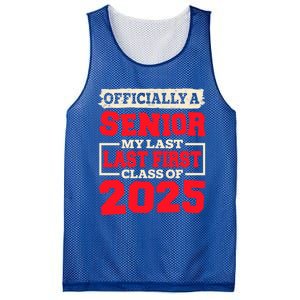 Senior 2025 Graduation My Last First Day Of Class Of 2025 Great Gift Mesh Reversible Basketball Jersey Tank