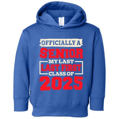 Senior 2025 Graduation My Last First Day Of Class Of 2025 Great Gift Toddler Hoodie