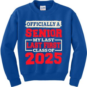 Senior 2025 Graduation My Last First Day Of Class Of 2025 Great Gift Kids Sweatshirt