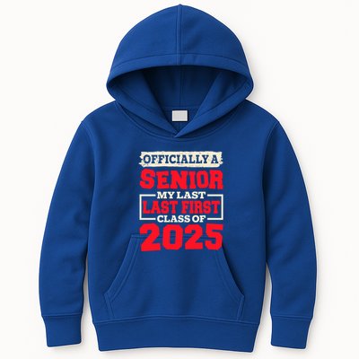 Senior 2025 Graduation My Last First Day Of Class Of 2025 Great Gift Kids Hoodie