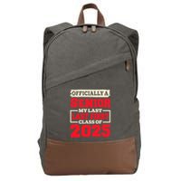 Senior 2025 Graduation My Last First Day Of Class Of 2025 Great Gift Cotton Canvas Backpack