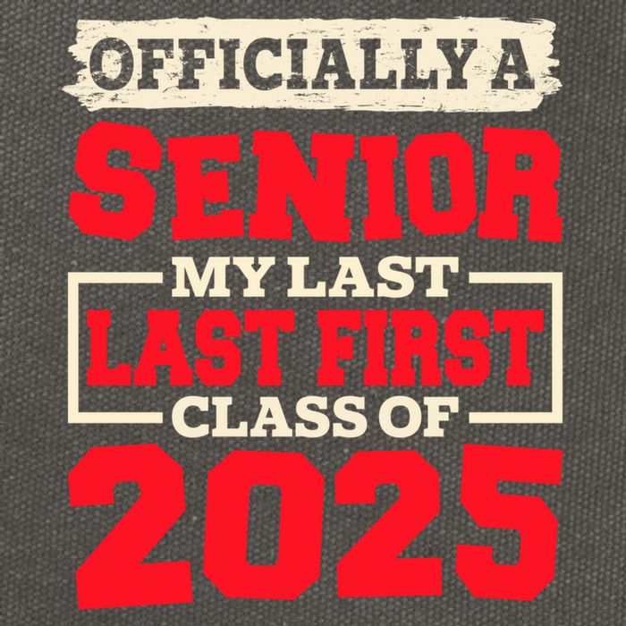 Senior 2025 Graduation My Last First Day Of Class Of 2025 Great Gift Cotton Canvas Backpack