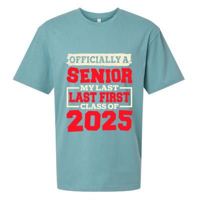 Senior 2025 Graduation My Last First Day Of Class Of 2025 Great Gift Sueded Cloud Jersey T-Shirt