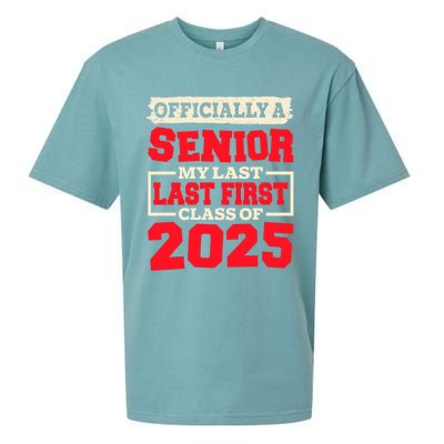 Senior 2025 Graduation My Last First Day Of Class Of 2025 Great Gift Sueded Cloud Jersey T-Shirt