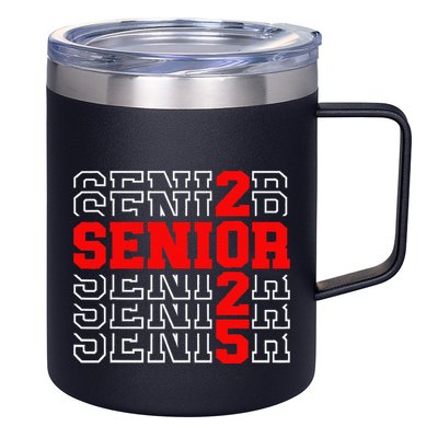 Senior 2025 Graduation 2025 Class Of 2025 Gift 12oz Stainless Steel Coffee Mug