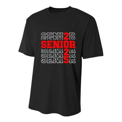 Senior 2025 Graduation 2025 Class Of 2025 Gift Youth Performance Sprint T-Shirt