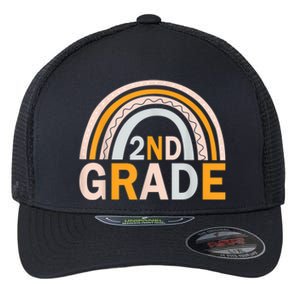 Second 2Nd Grade Rainbow Back To School Teacher Team Great Gift Flexfit Unipanel Trucker Cap