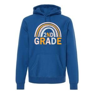 Second 2Nd Grade Rainbow Back To School Teacher Team Great Gift Premium Hoodie