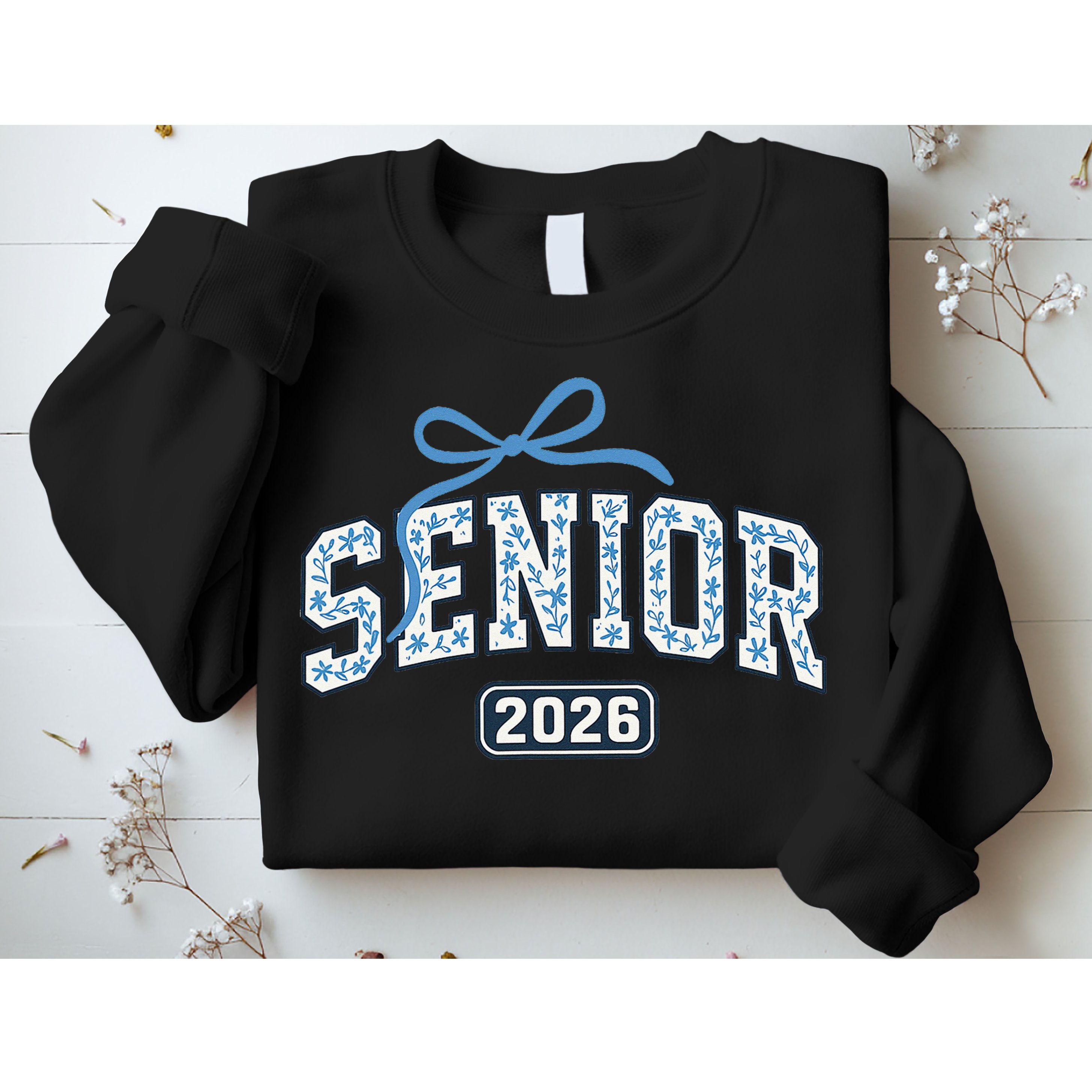 Senior 2026 Graduation Floral Pattern Sweatshirt