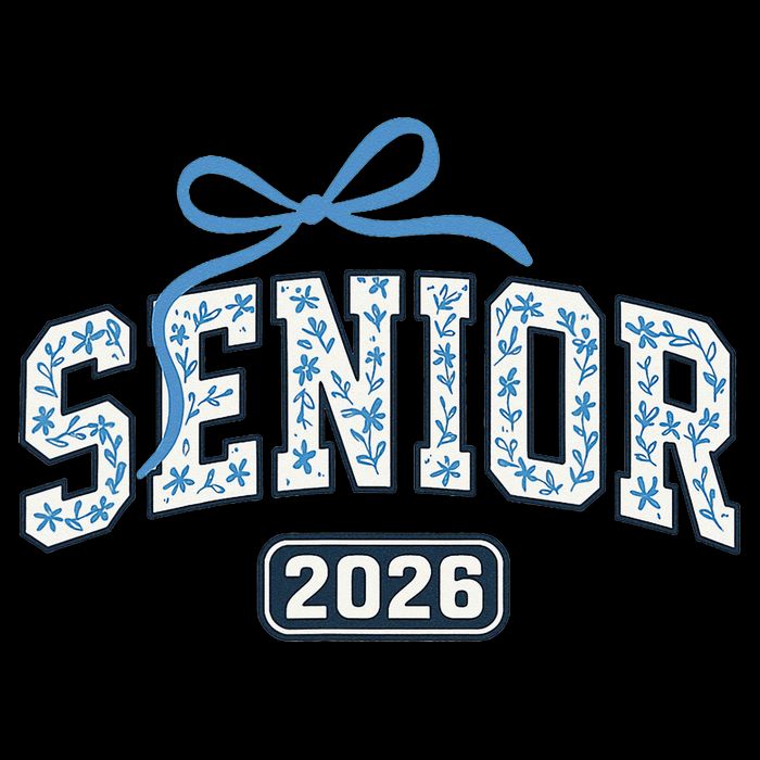 Senior 2026 Graduation Floral Pattern Sweatshirt
