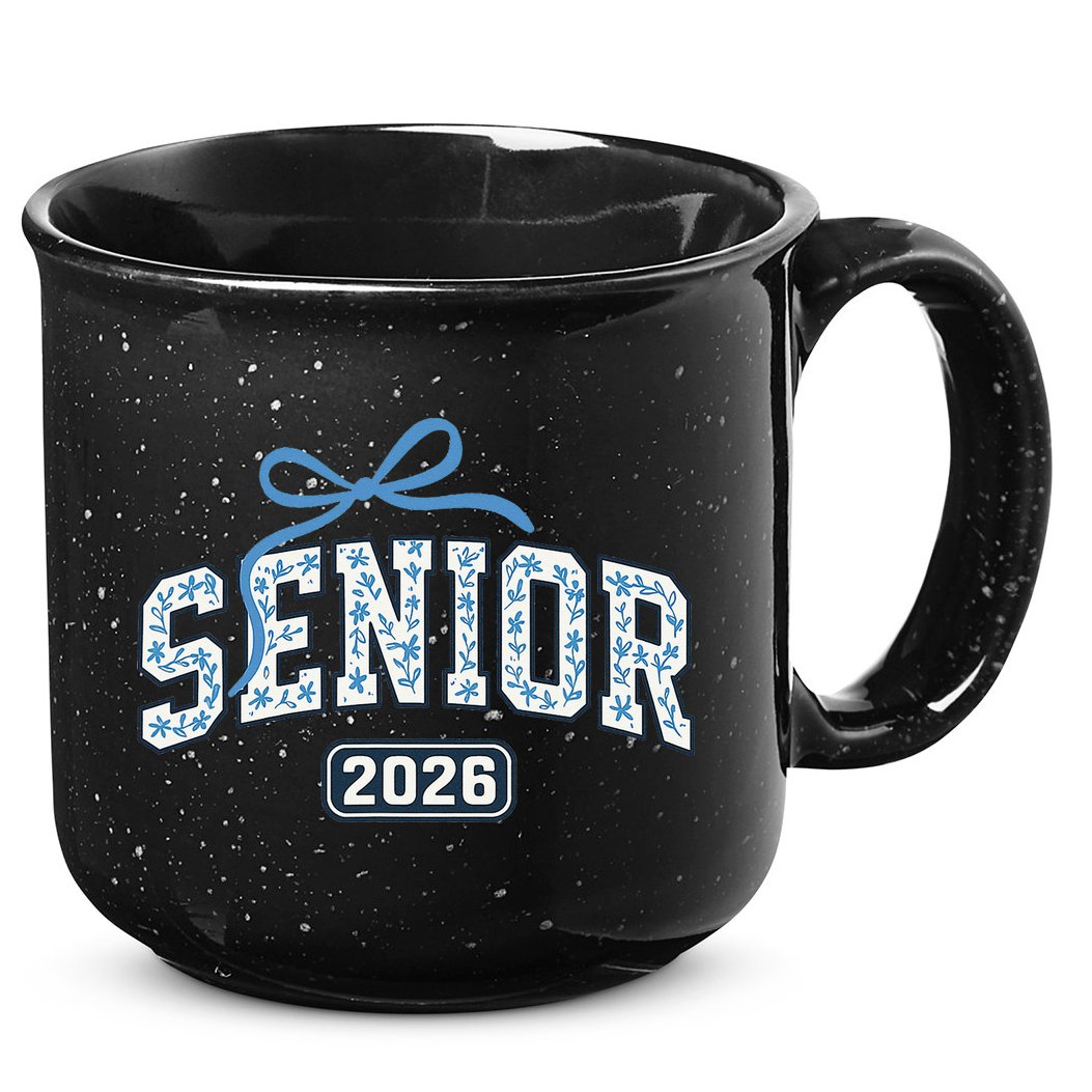 Senior 2026 Graduation Floral Pattern 15oz Campfire Ceramic Mug