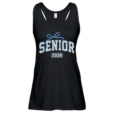 Senior 2026 Graduation Floral Pattern Ladies Essential Flowy Tank