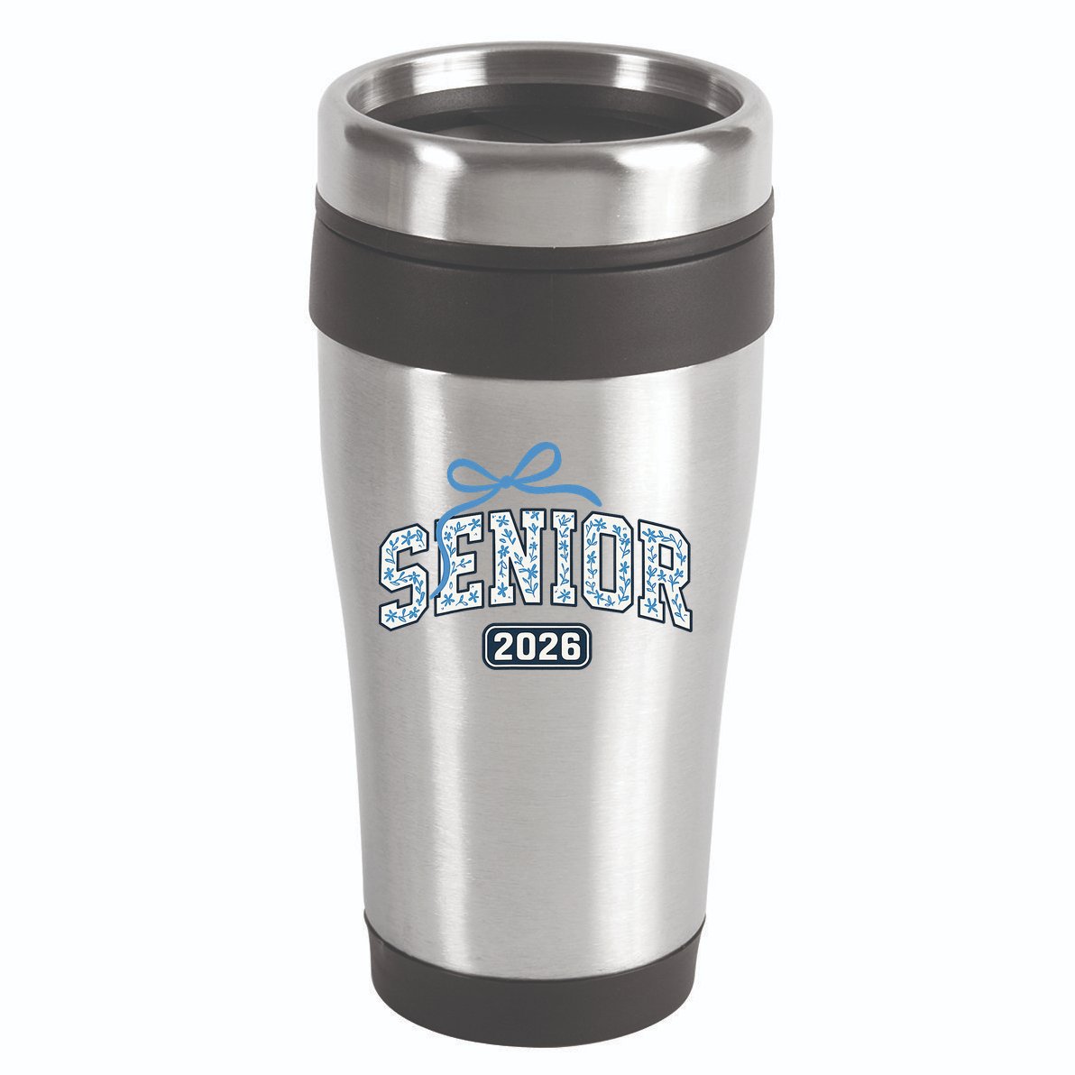 Senior 2026 Graduation Floral Pattern 16oz Travel Tumbler