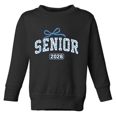 Senior 2026 Graduation Floral Pattern Toddler Sweatshirt