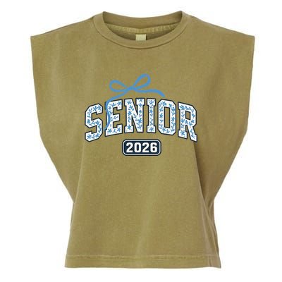 Senior 2026 Graduation Floral Pattern Garment-Dyed Women's Muscle Tee
