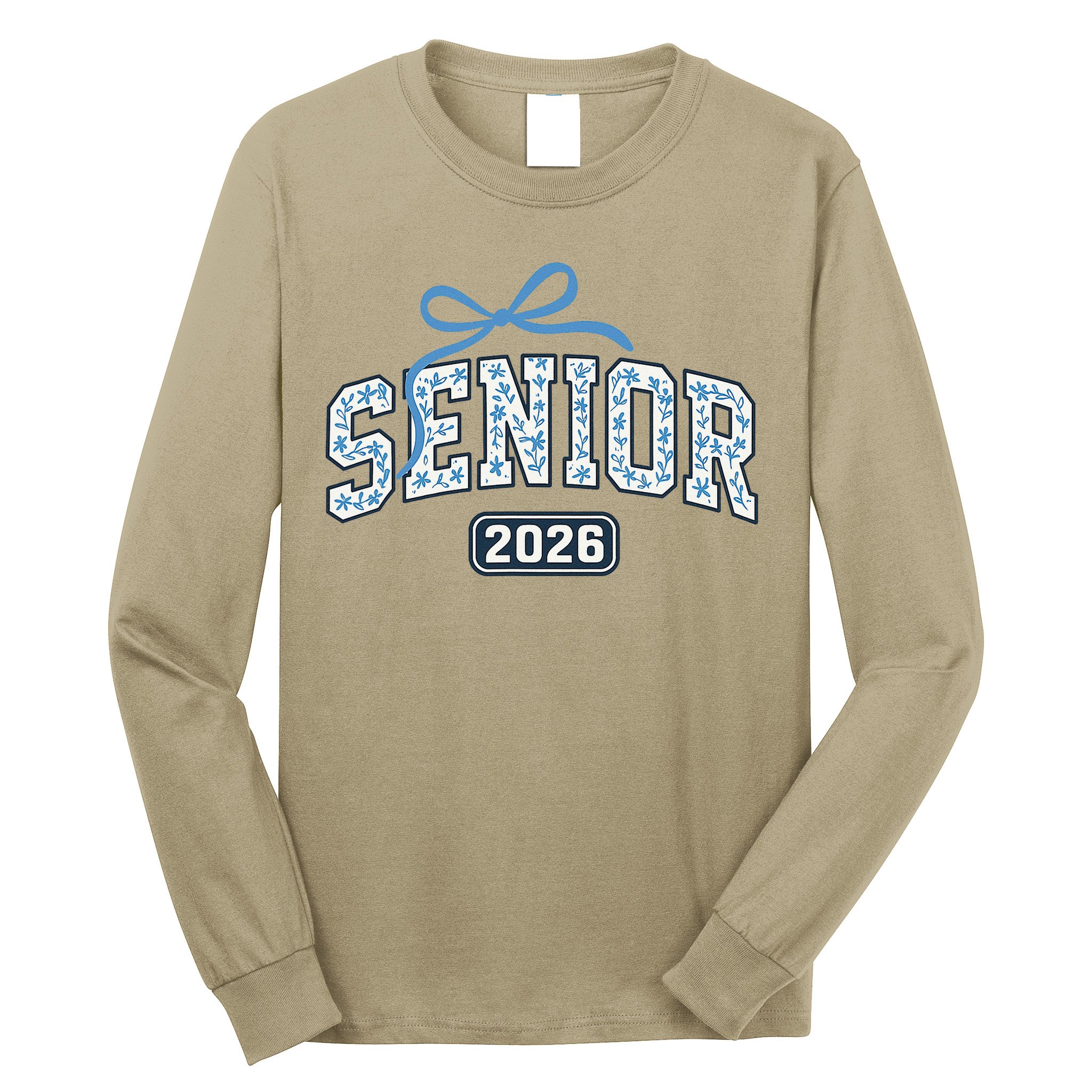 Senior 2026 Graduation Floral Pattern Long Sleeve Shirt