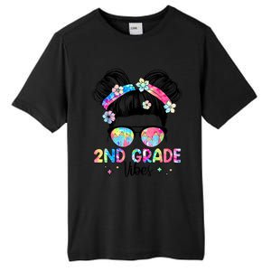 Second 2nd Grade Vibes Back To School Cute Messy Bun Girls Tall Fusion ChromaSoft Performance T-Shirt