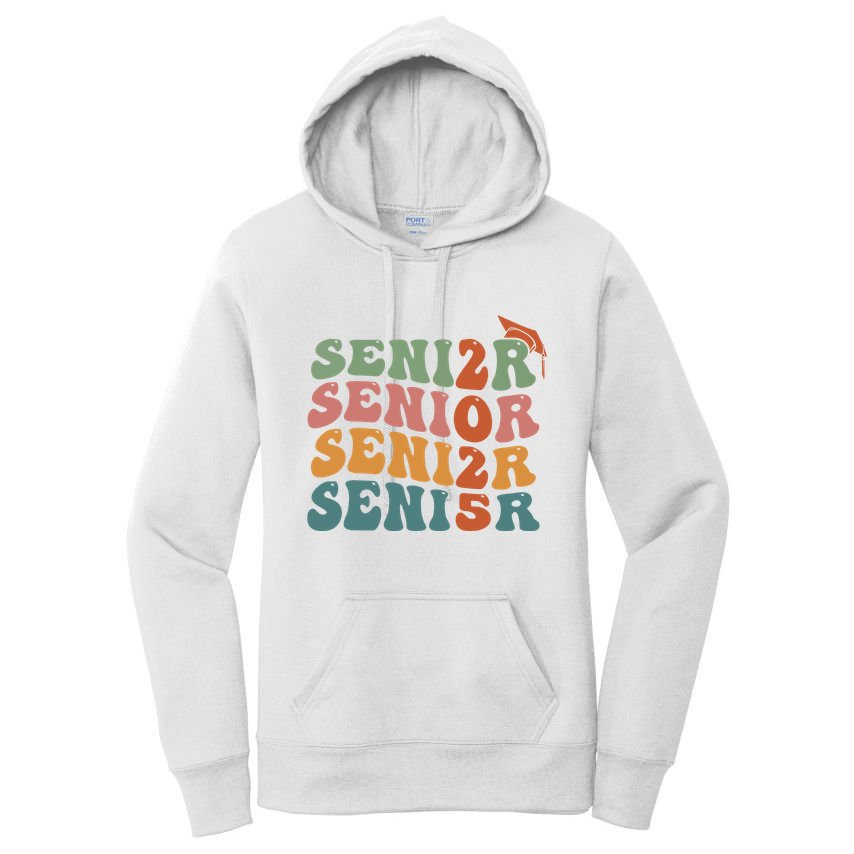 Senior 2025 Girl Class Of 2025 Graduate College High School Women's Pullover Hoodie