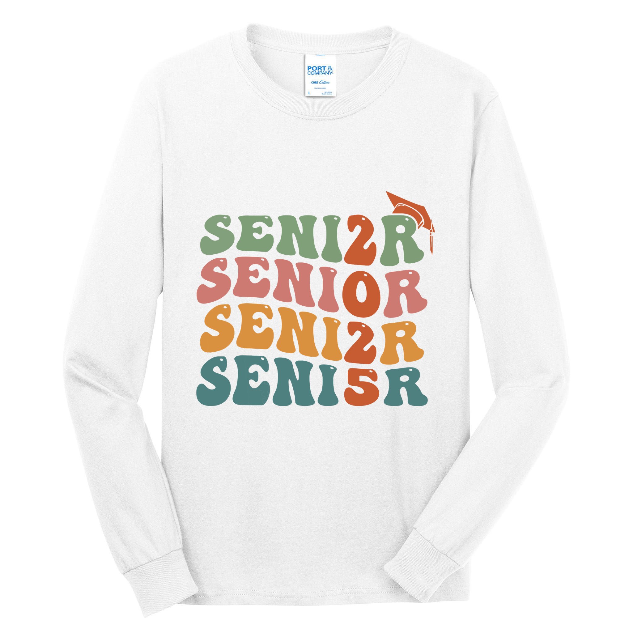 Senior 2025 Girl Class Of 2025 Graduate College High School Tall Long Sleeve T-Shirt