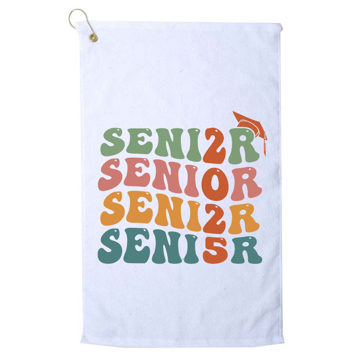 Senior 2025 Girl Class Of 2025 Graduate College High School Golf Towel