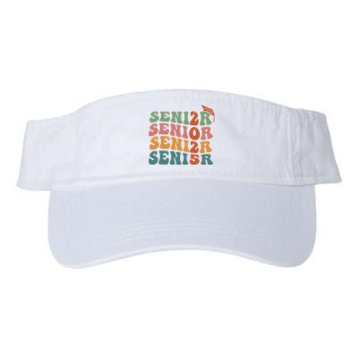 Senior 2025 Girl Class Of 2025 Graduate College High School Valucap Bio-Washed Visor