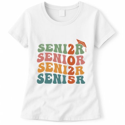 Senior 2025 Girl Class Of 2025 Graduate College High School Womens T-Shirt