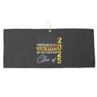 Senior 2025 Graduation My Last First Day Of Class Of 2025 Large Microfiber Waffle Golf Towel