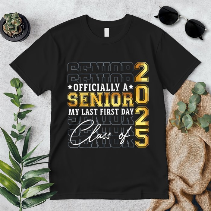 Senior 2025 Graduation My Last First Day Of Class Of 2025 Premium T-Shirt