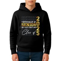 Senior 2025 Graduation My Last First Day Of Class Of 2025 Kids Hoodie